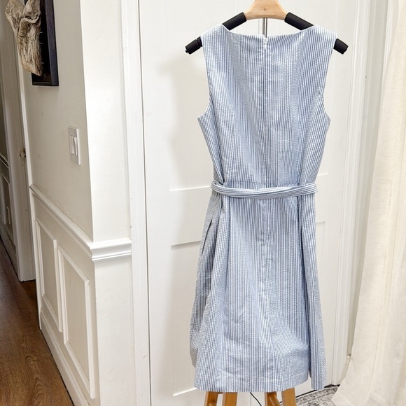 Anne Klein Women’s Blue & White Striped Sleeveless Dress – Size 10 - Picture 11 of 11